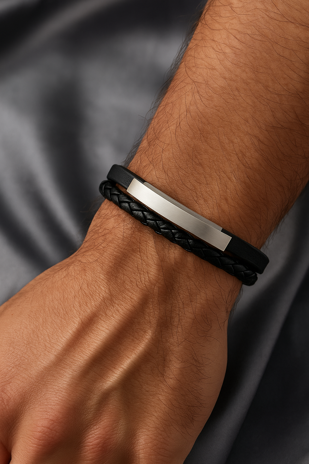Hassaan - Maskulines Edelstahl-Armband für starke Männer
